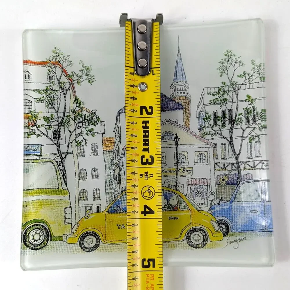 Rabbit Story Glass Tray and Coasters Vanity Cutting Board Unique Functional Art
